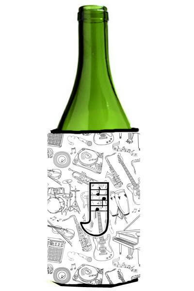 Letter J Musical Note Letters Wine Bottle Beverage Insulator Hugger CJ2007-JLITERK by Caroline's Treasures