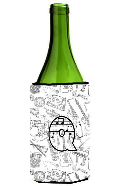 Letter Q Musical Note Letters Wine Bottle Beverage Insulator Hugger CJ2007-QLITERK by Caroline's Treasures