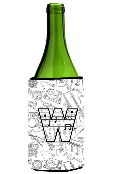 Letter W Musical Note Letters Wine Bottle Beverage Insulator Hugger CJ2007-WLITERK by Caroline's Treasures