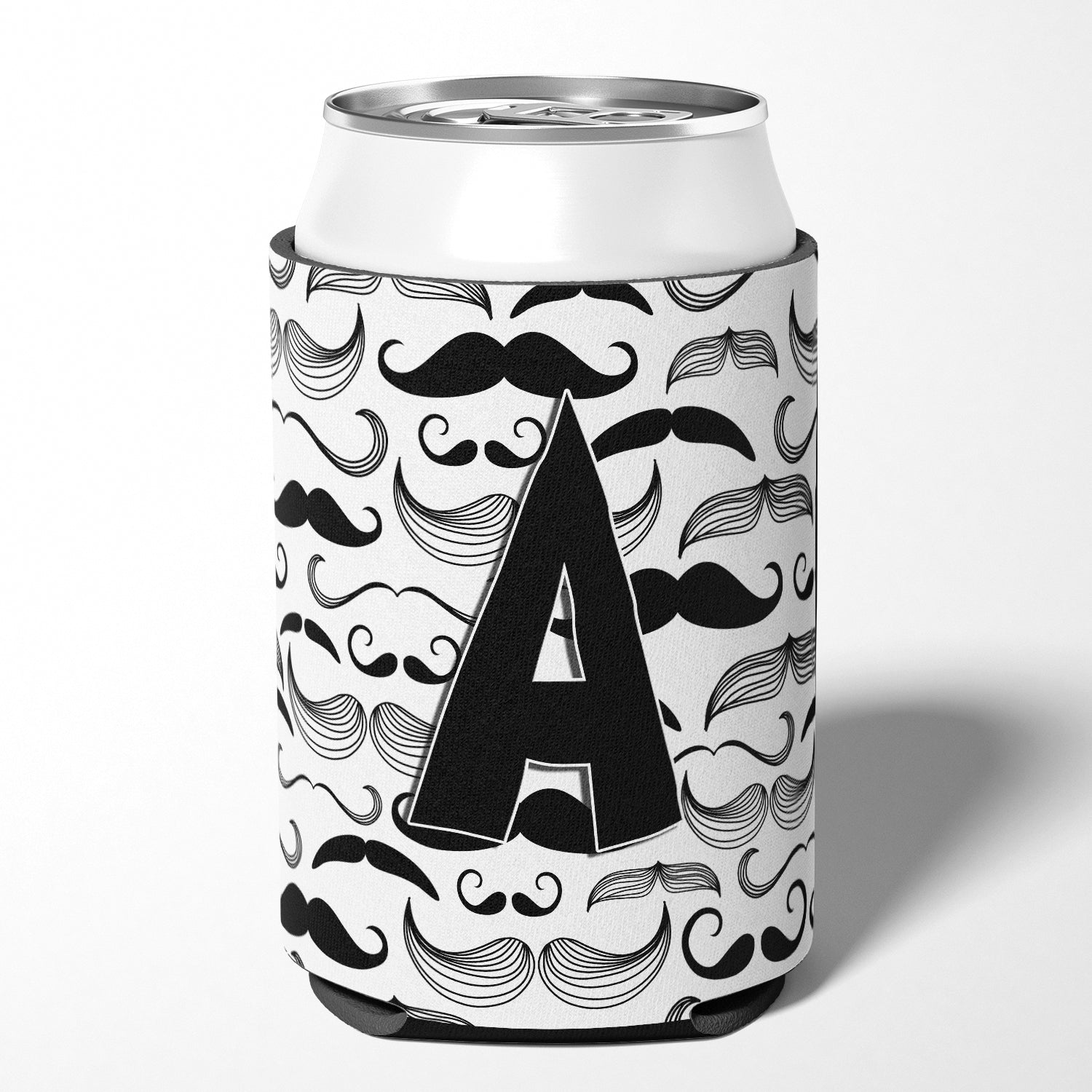 Letter A Moustache Initial Can or Bottle Hugger CJ2009-ACC.