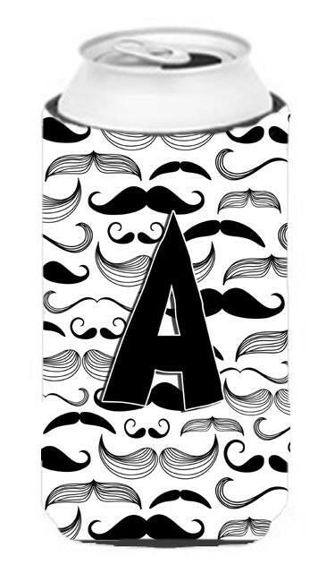 Letter A Moustache Initial Tall Boy Beverage Insulator Hugger CJ2009-ATBC by Caroline's Treasures