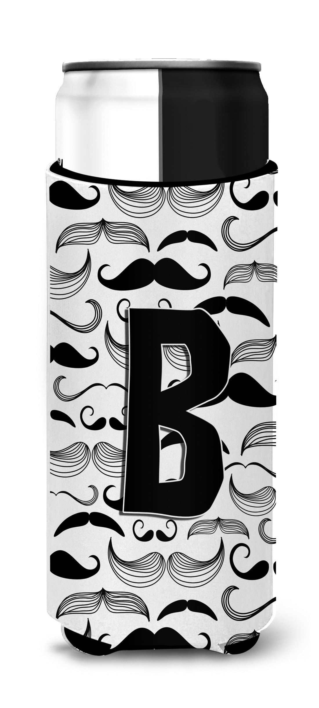 Letter B Moustache Initial Ultra Beverage Insulators for slim cans CJ2009-BMUK.