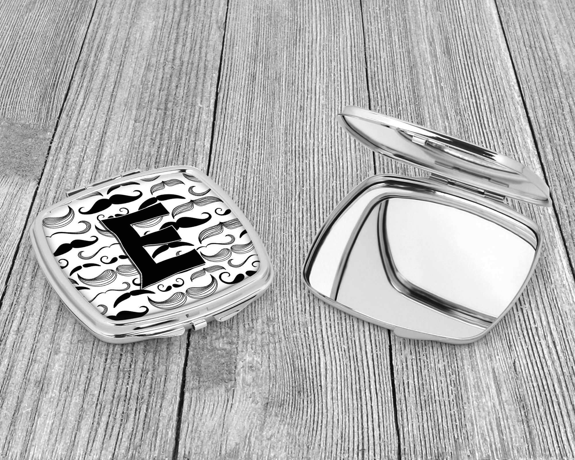 Letter E Moustache Initial Compact Mirror CJ2009-ESCM  the-store.com.