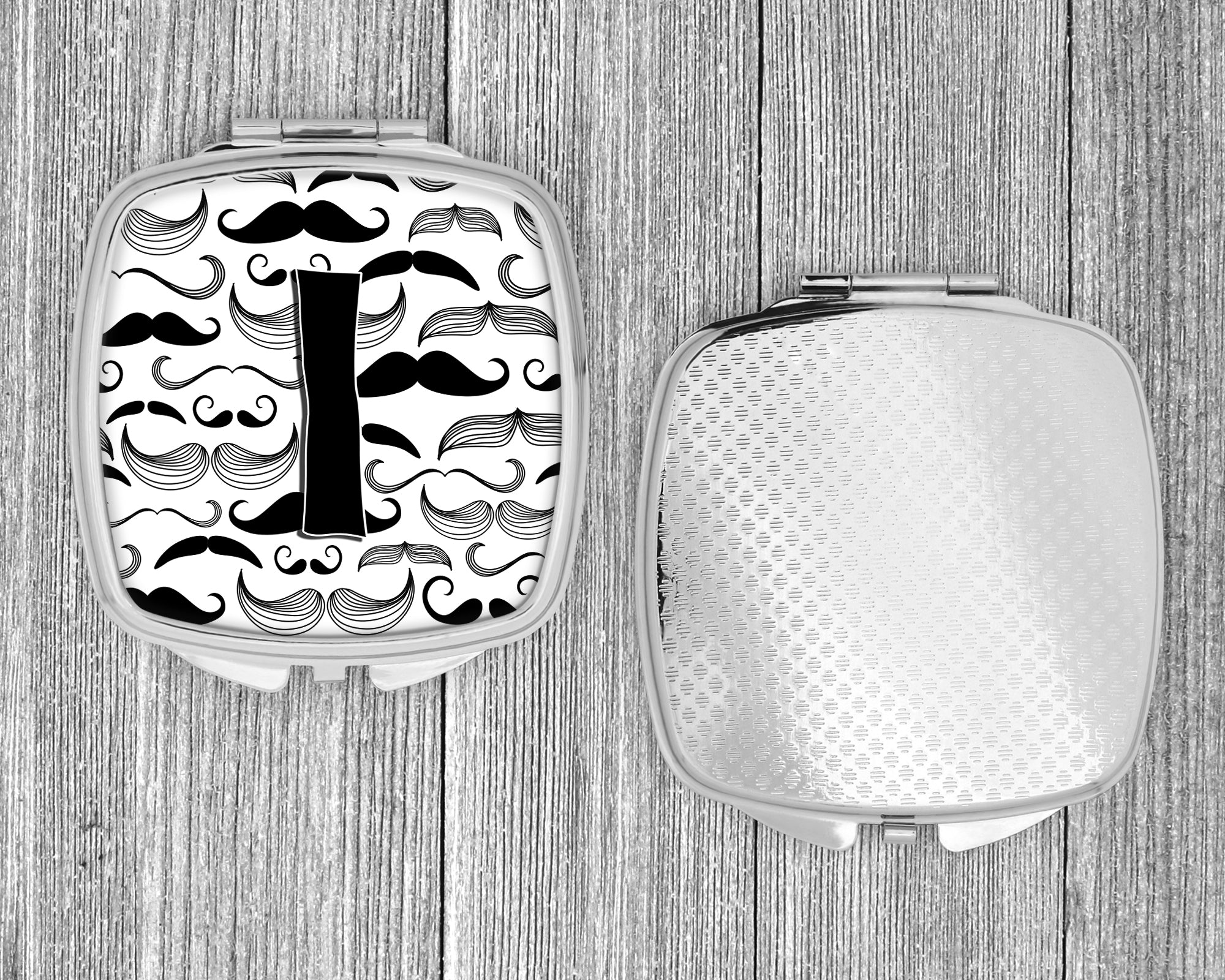 Letter I Moustache Initial Compact Mirror CJ2009-ISCM  the-store.com.