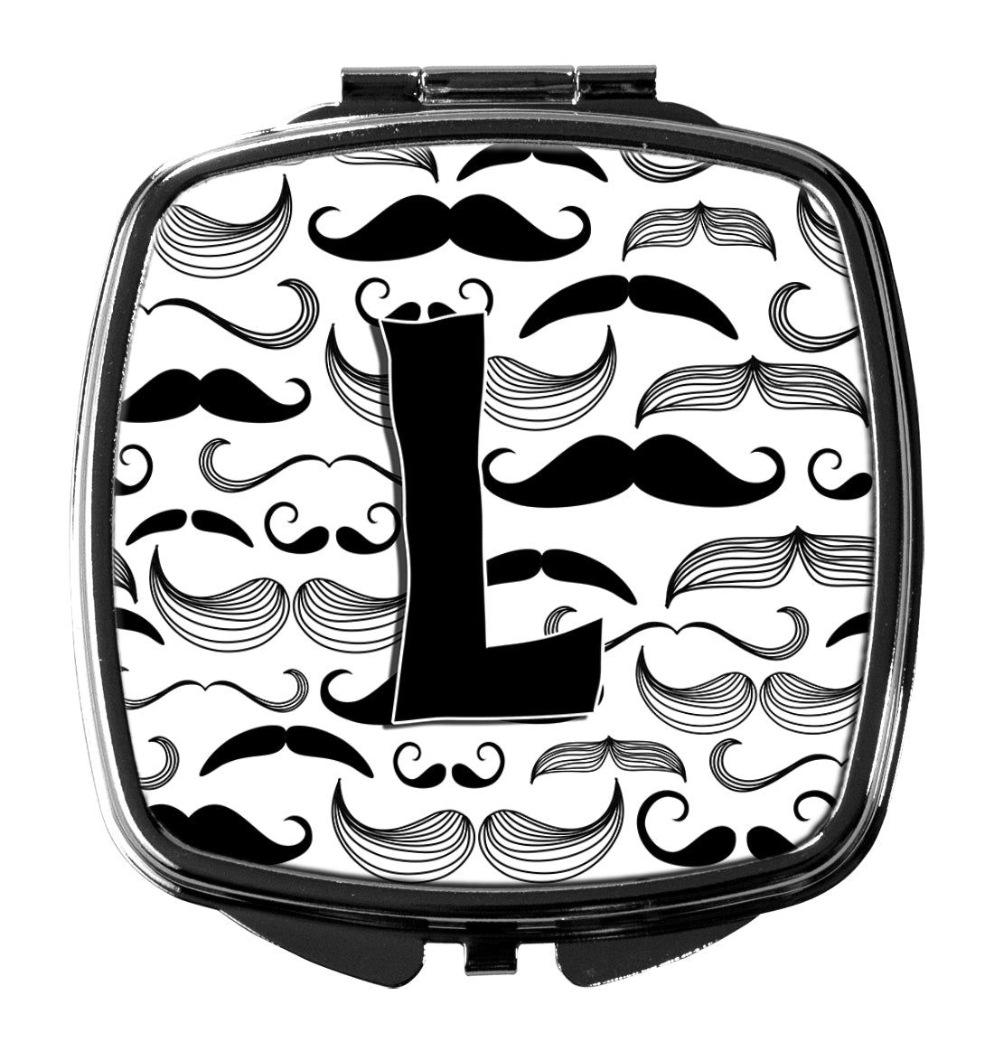 Letter L Moustache Initial Compact Mirror CJ2009-LSCM  the-store.com.