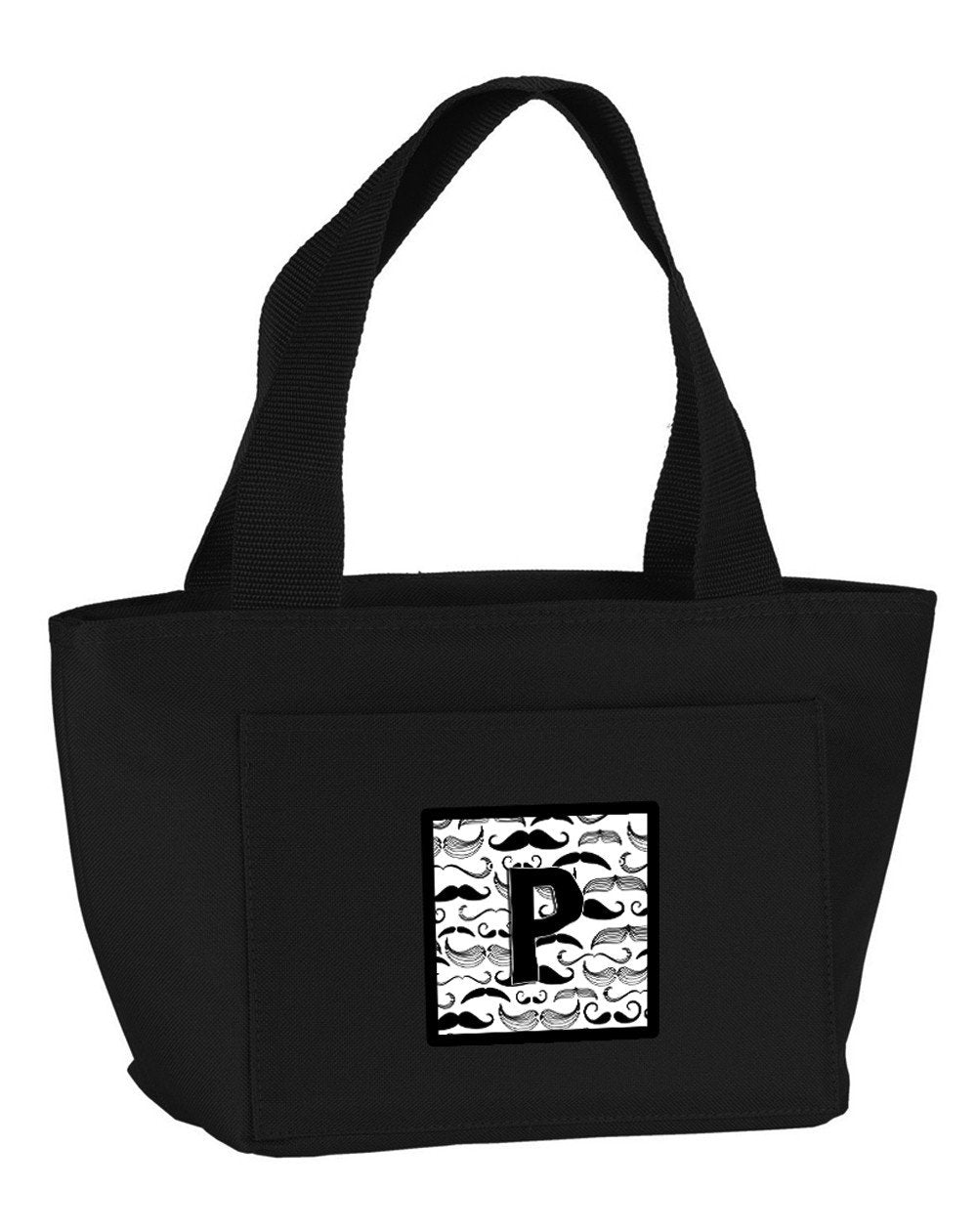 Letter P Moustache Initial Lunch Bag CJ2009-PBK-8808 by Caroline's Treasures