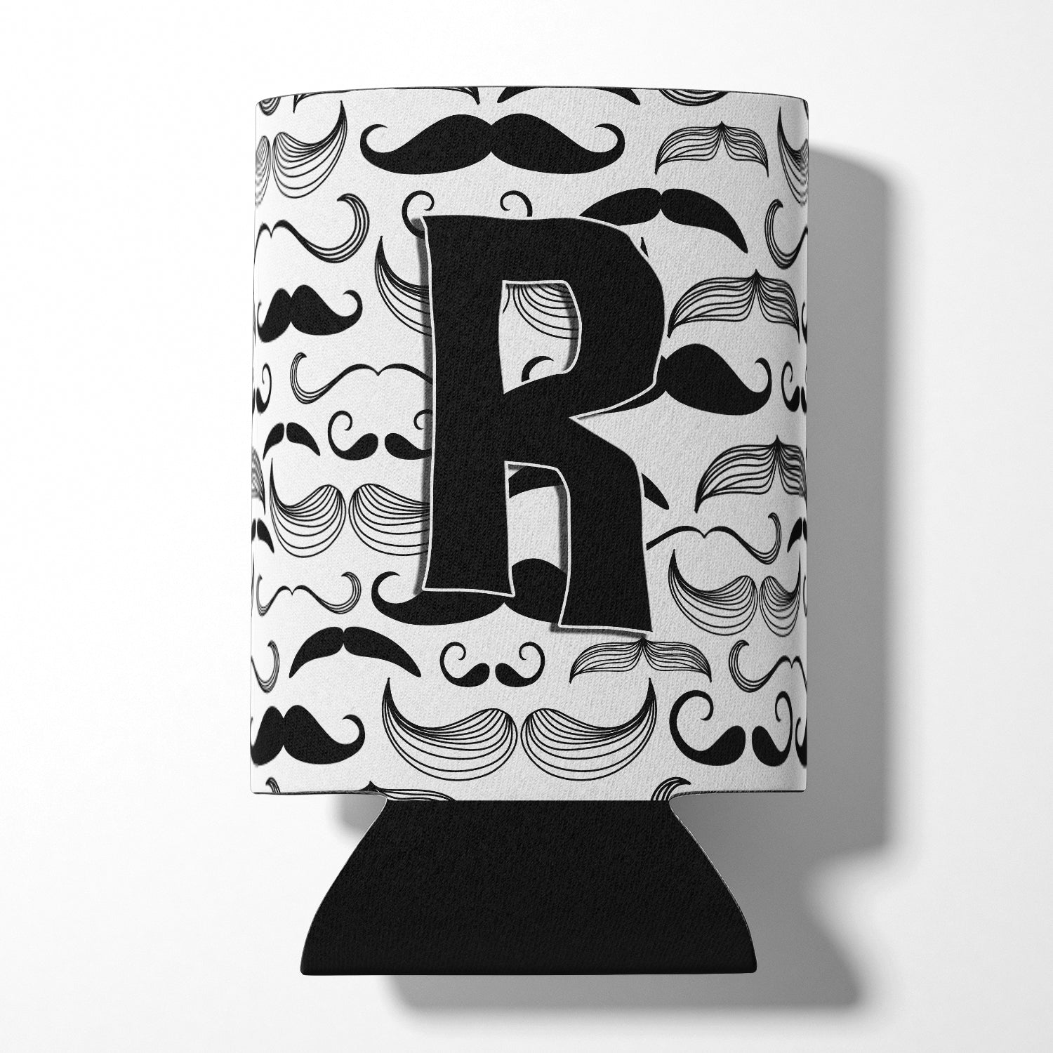 Letter R Moustache Initial Can or Bottle Hugger CJ2009-RCC.