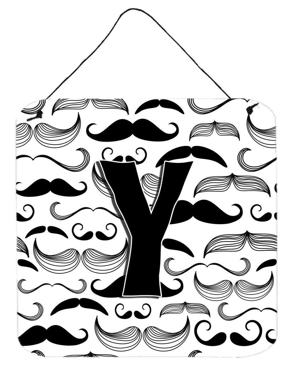 Letter Y Moustache Initial Wall or Door Hanging Prints CJ2009-YDS66 by Caroline's Treasures