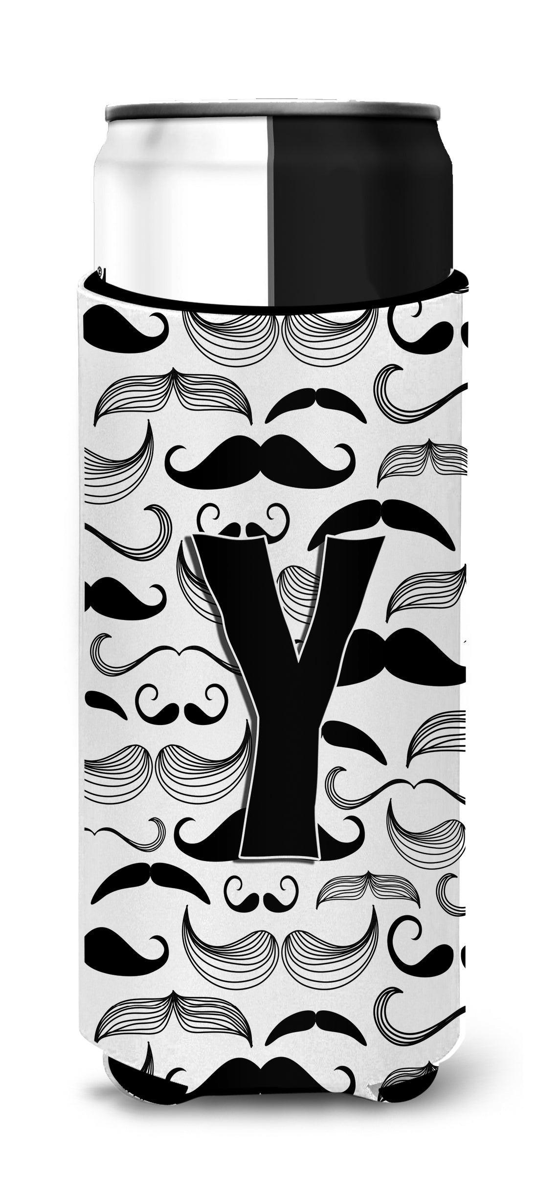 Letter Y Moustache Initial Ultra Beverage Insulators for slim cans CJ2009-YMUK.