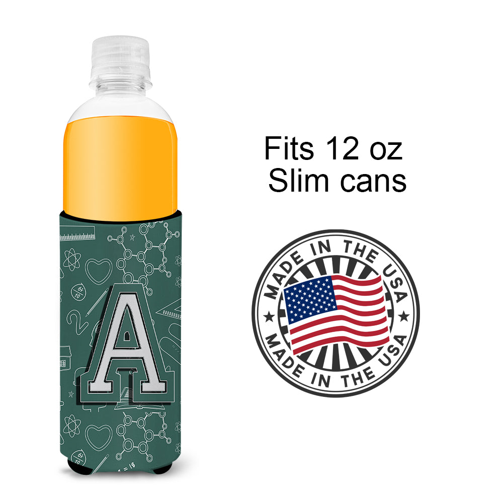 Letter A Back to School Initial Ultra Beverage Insulators for slim cans CJ2010-AMUK.