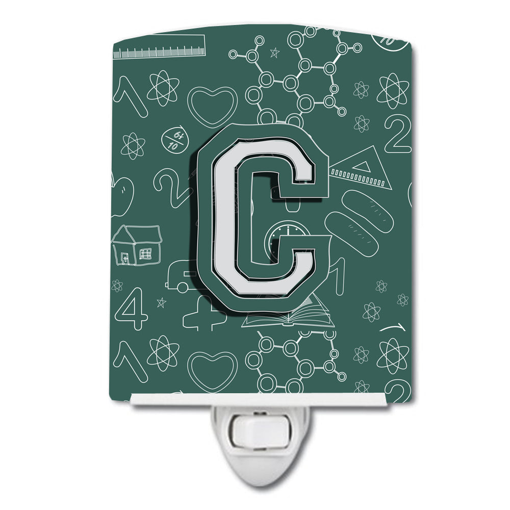 Letter C Back to School Initial Ceramic Night Light CJ2010-CCNL - the-store.com