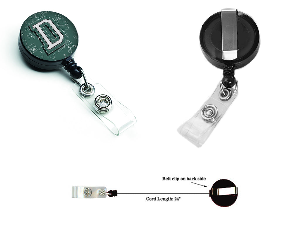 Letter D Back to School Initial Retractable Badge Reel CJ2010-DBR  the-store.com.