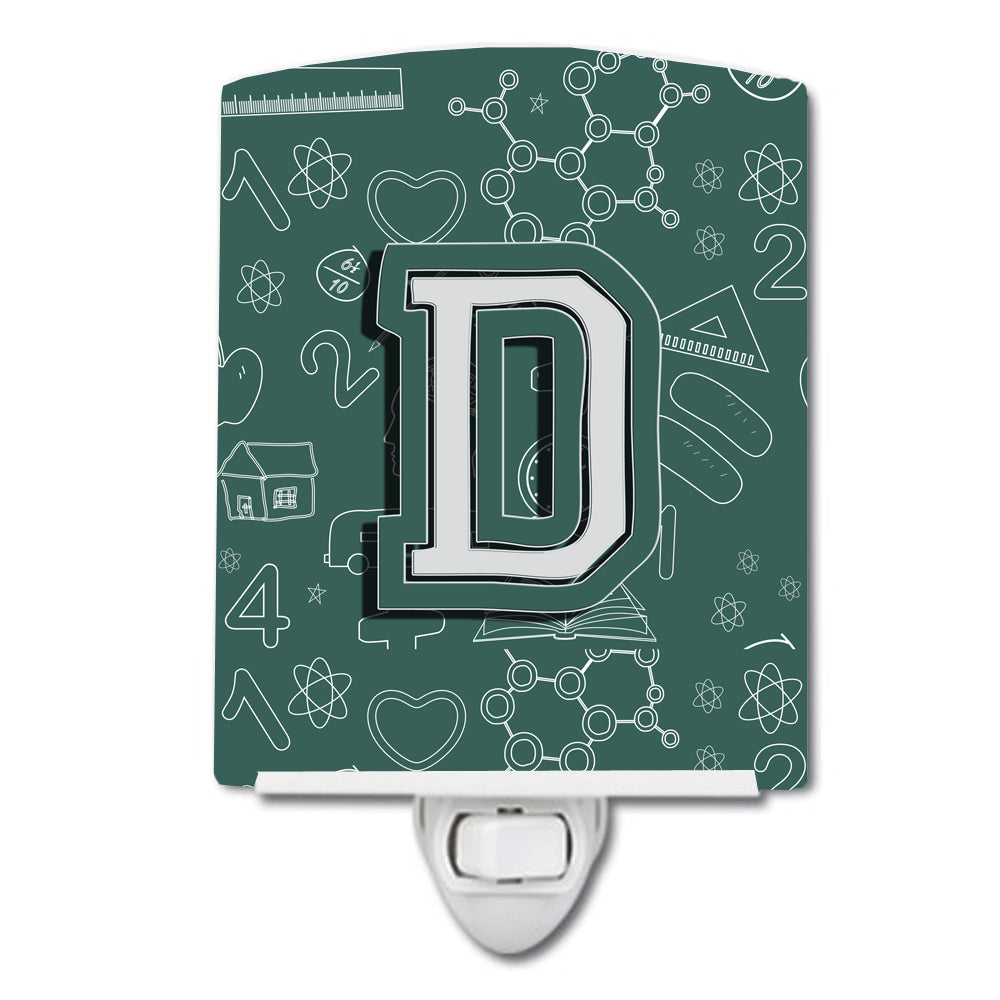 Letter D Back to School Initial Ceramic Night Light CJ2010-DCNL - the-store.com