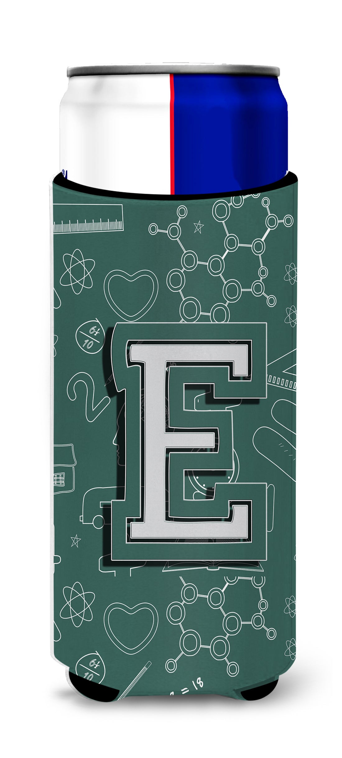 Letter E Back to School Initial Ultra Beverage Insulators for slim cans CJ2010-EMUK.