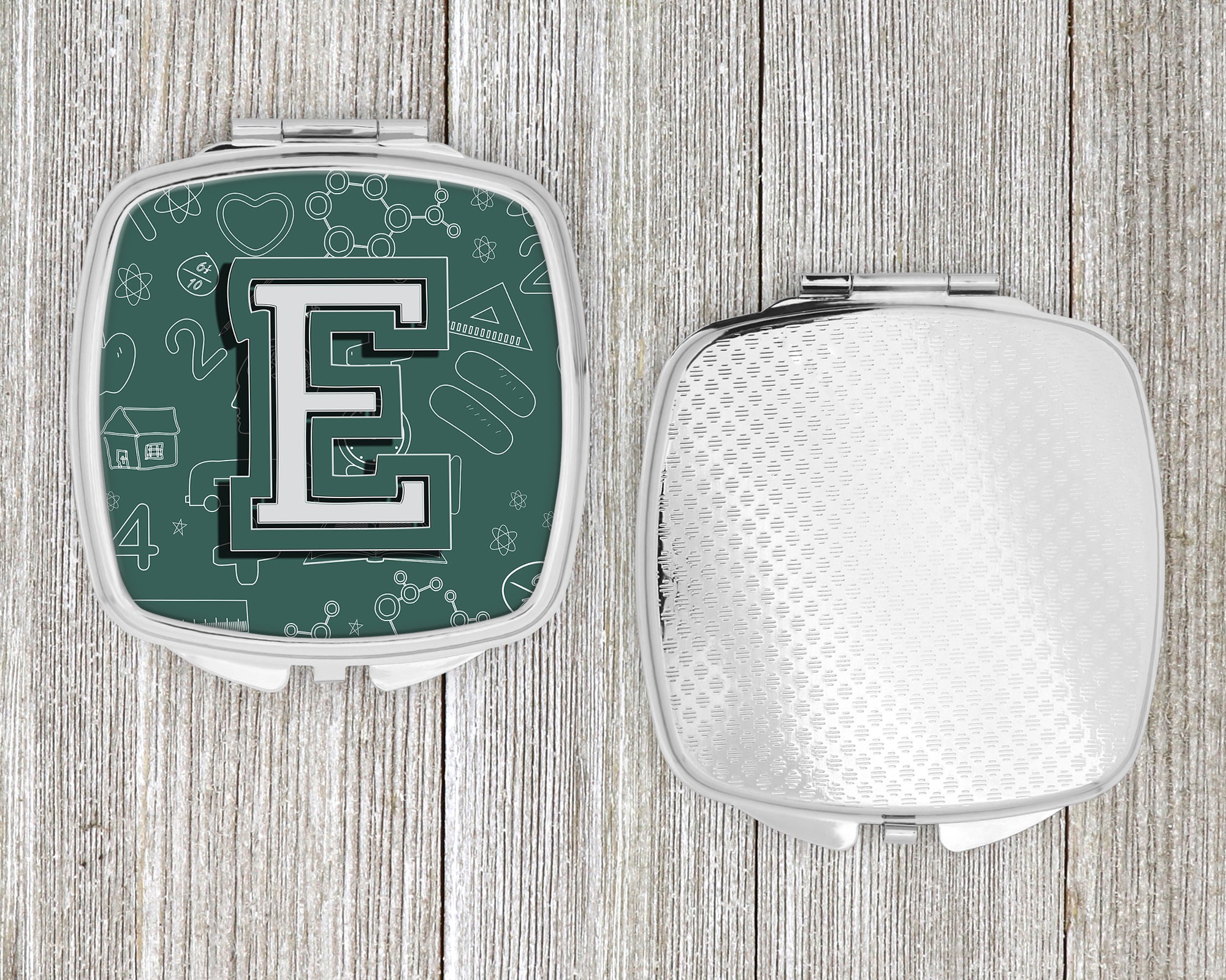 Letter E Back to School Initial Compact Mirror CJ2010-ESCM  the-store.com.