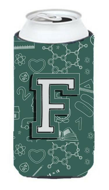 Letter F Back to School Initial Tall Boy Beverage Insulator Hugger CJ2010-FTBC by Caroline's Treasures