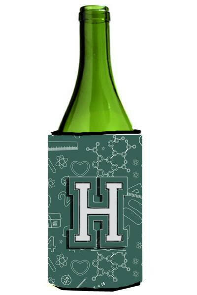 Letter H Back to School Initial Wine Bottle Beverage Insulator Hugger CJ2010-HLITERK by Caroline's Treasures