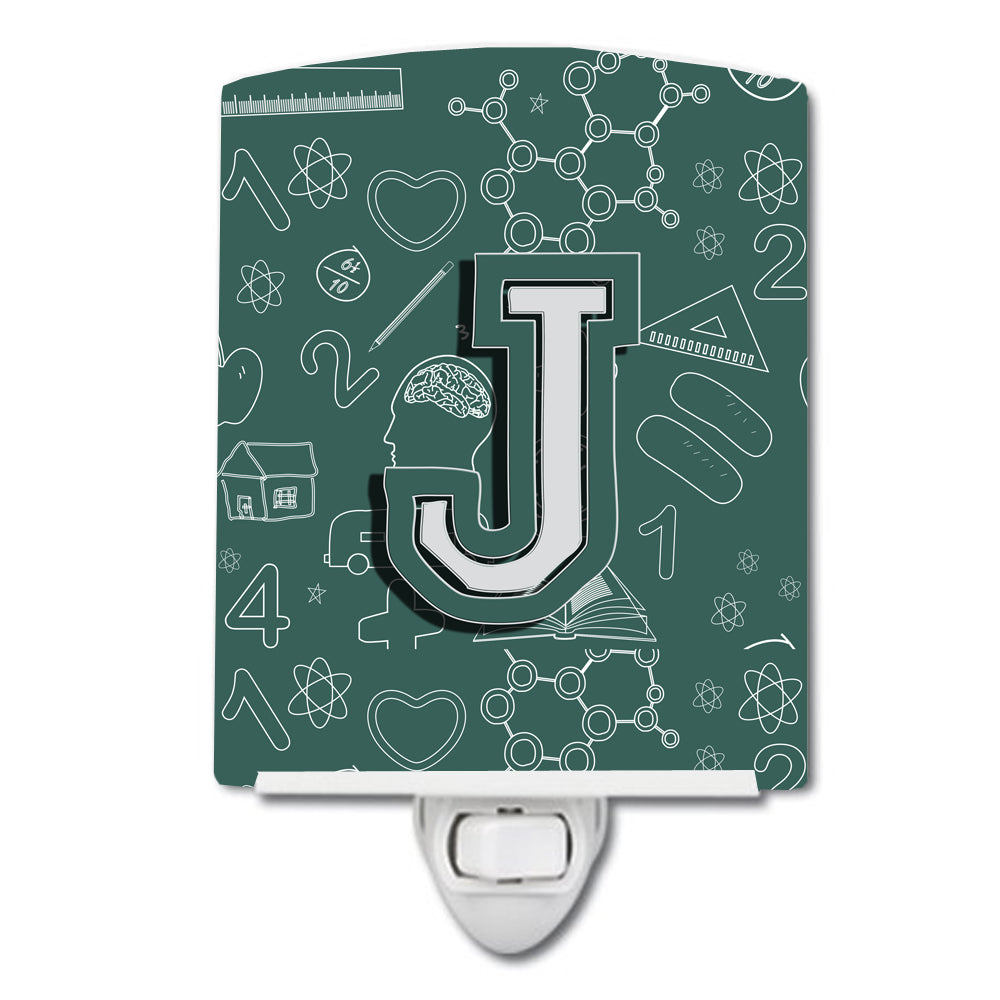 Letter J Back to School Initial Ceramic Night Light CJ2010-JCNL - the-store.com