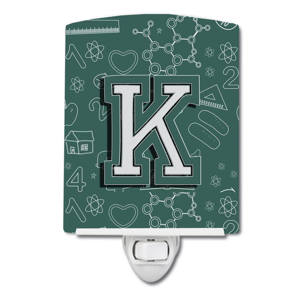 Letter K Back to School Initial Ceramic Night Light CJ2010-KCNL - the-store.com