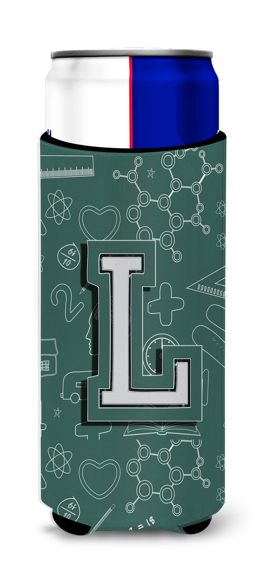 Letter L Back to School Initial Ultra Beverage Insulators for slim cans CJ2010-LMUK.