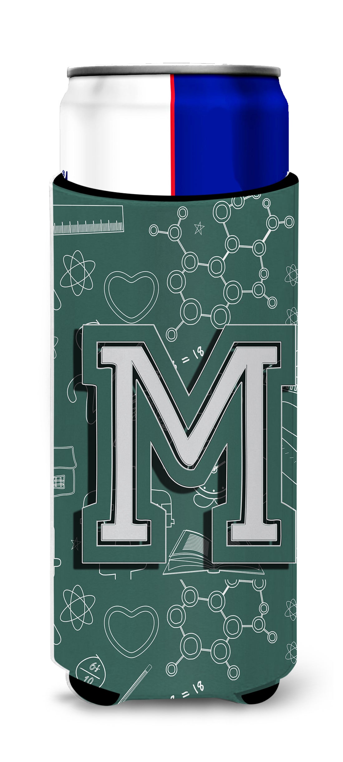 Letter M Back to School Initial Ultra Beverage Insulators for slim cans CJ2010-MMUK.