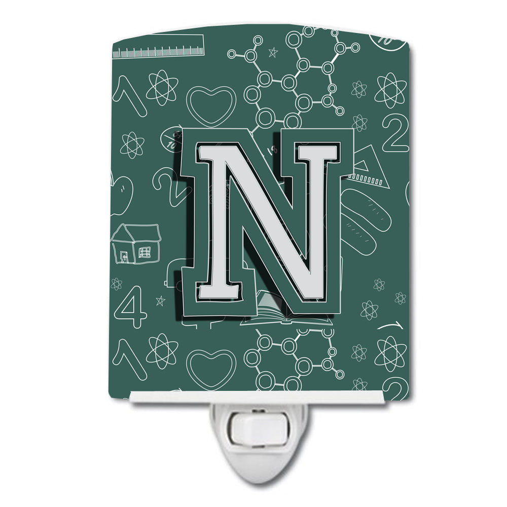 Letter N Back to School Initial Ceramic Night Light CJ2010-NCNL - the-store.com