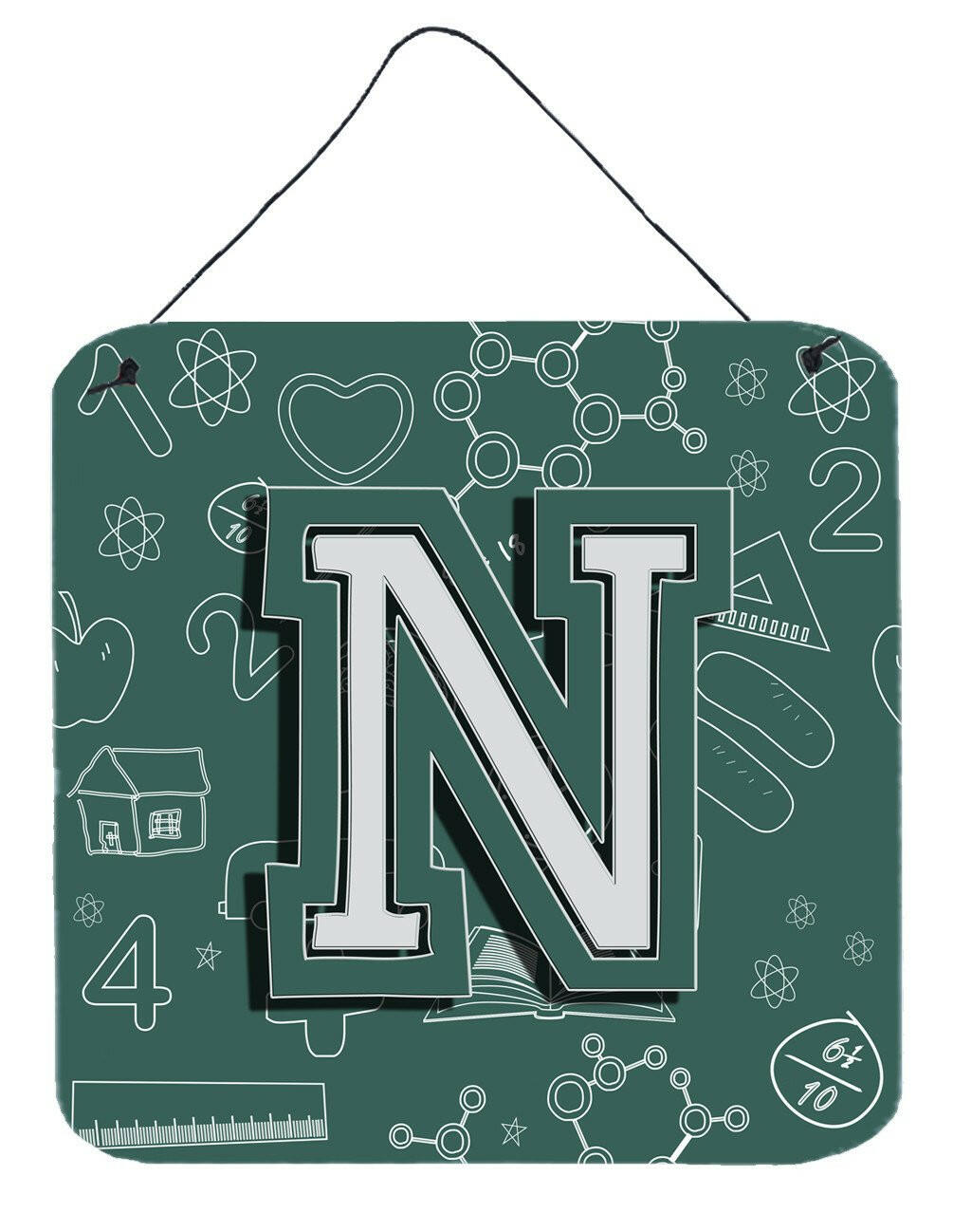 Letter N Back to School Initial Wall or Door Hanging Prints CJ2010-NDS66 by Caroline's Treasures