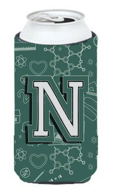 Letter N Back to School Initial Tall Boy Beverage Insulator Hugger CJ2010-NTBC by Caroline&#39;s Treasures