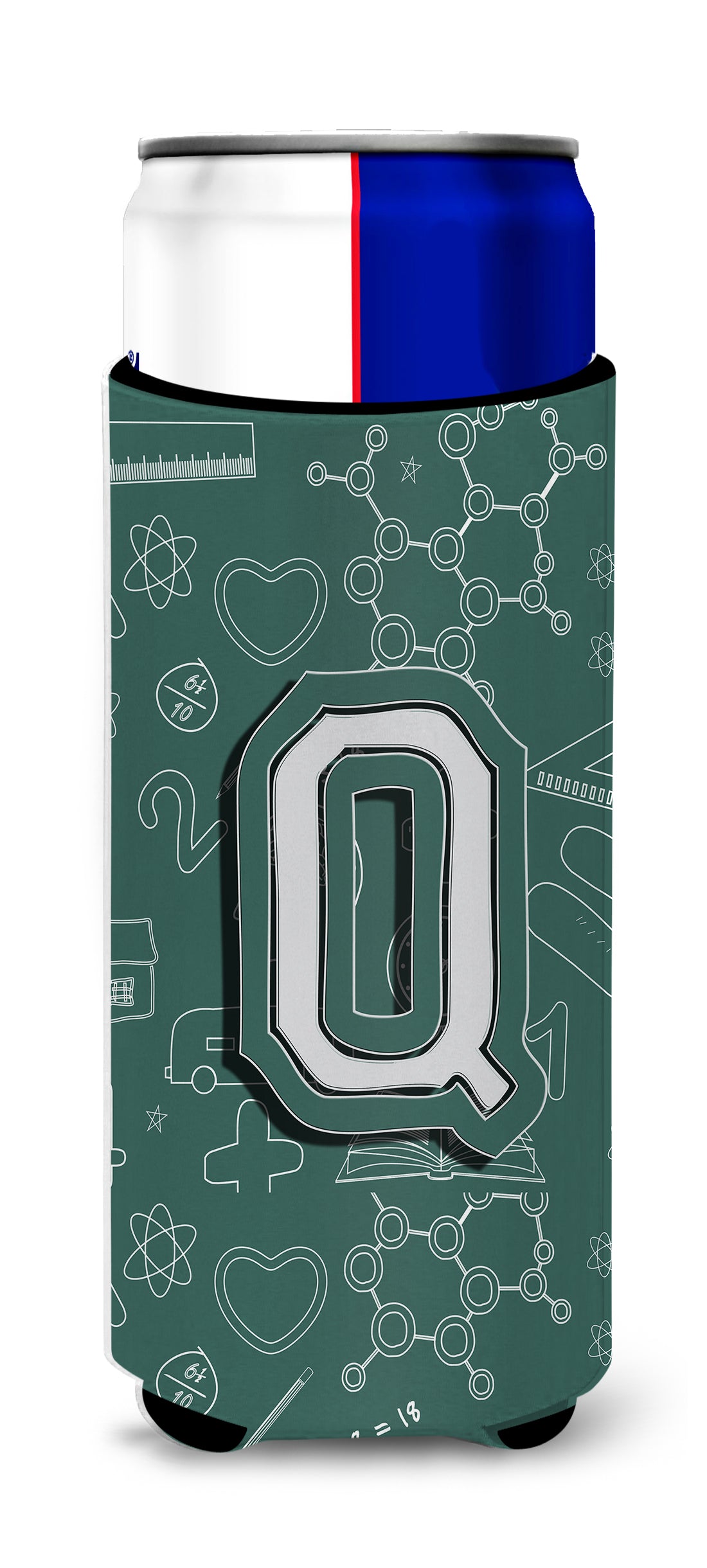 Letter Q Back to School Initial Ultra Beverage Insulators for slim cans CJ2010-QMUK.