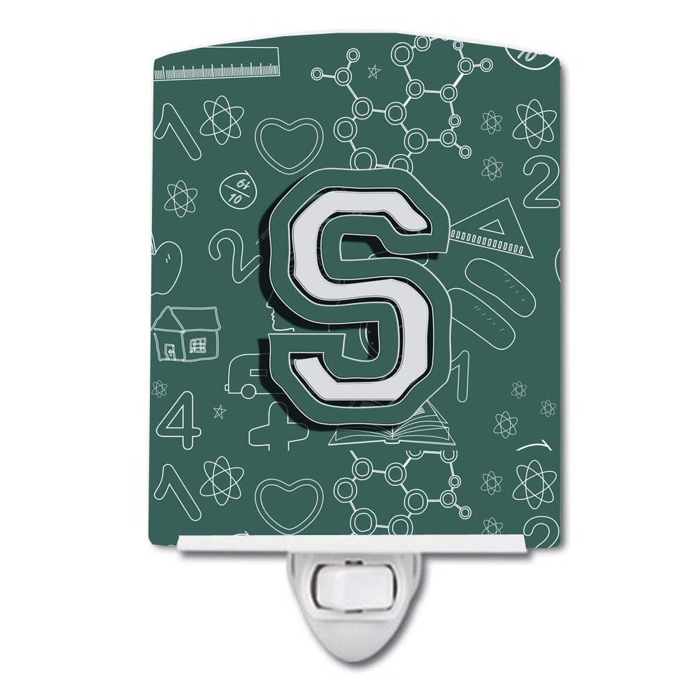 Letter S Back to School Initial Ceramic Night Light CJ2010-SCNL - the-store.com