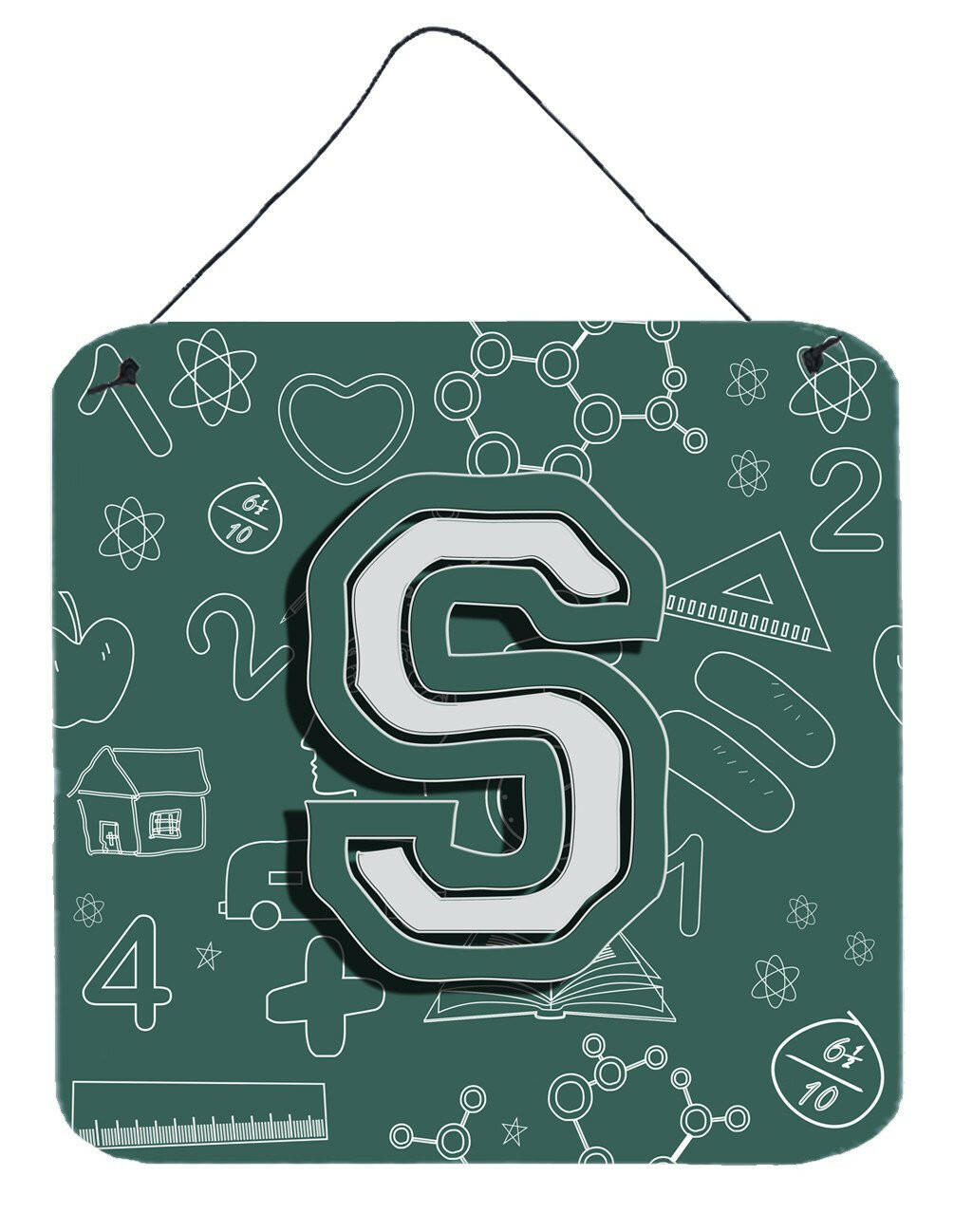 Letter S Back to School Initial Wall or Door Hanging Prints CJ2010-SDS66 by Caroline's Treasures