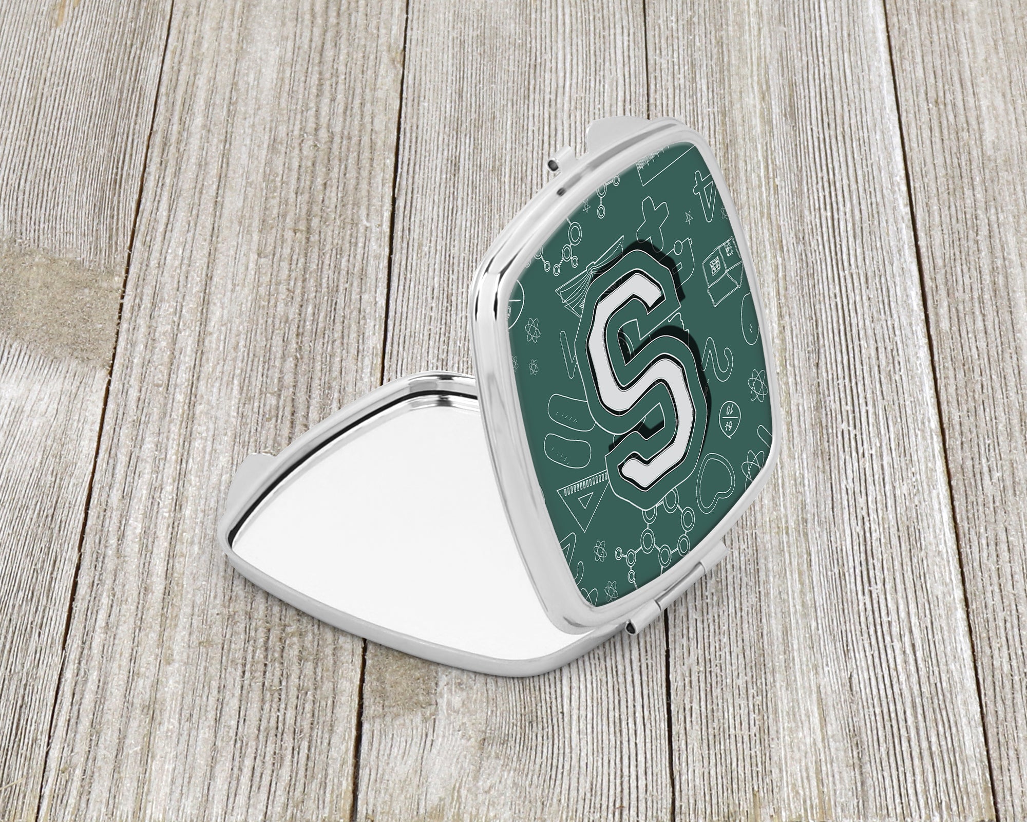 Letter S Back to School Initial Compact Mirror CJ2010-SSCM  the-store.com.