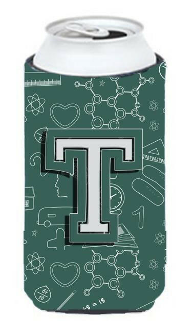 Letter T Back to School Initial Tall Boy Beverage Insulator Hugger CJ2010-TTBC by Caroline&#39;s Treasures