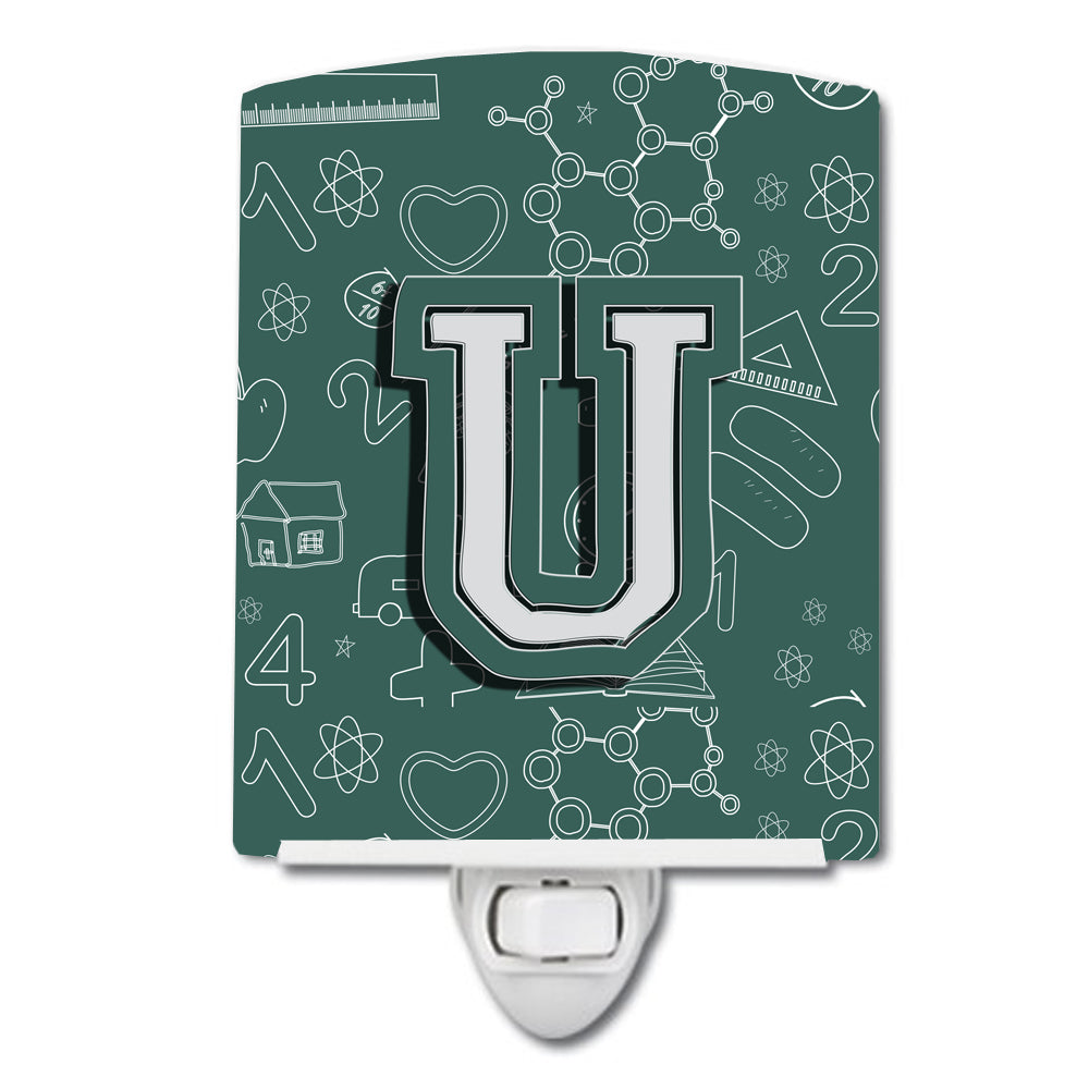 Letter U Back to School Initial Ceramic Night Light CJ2010-UCNL - the-store.com