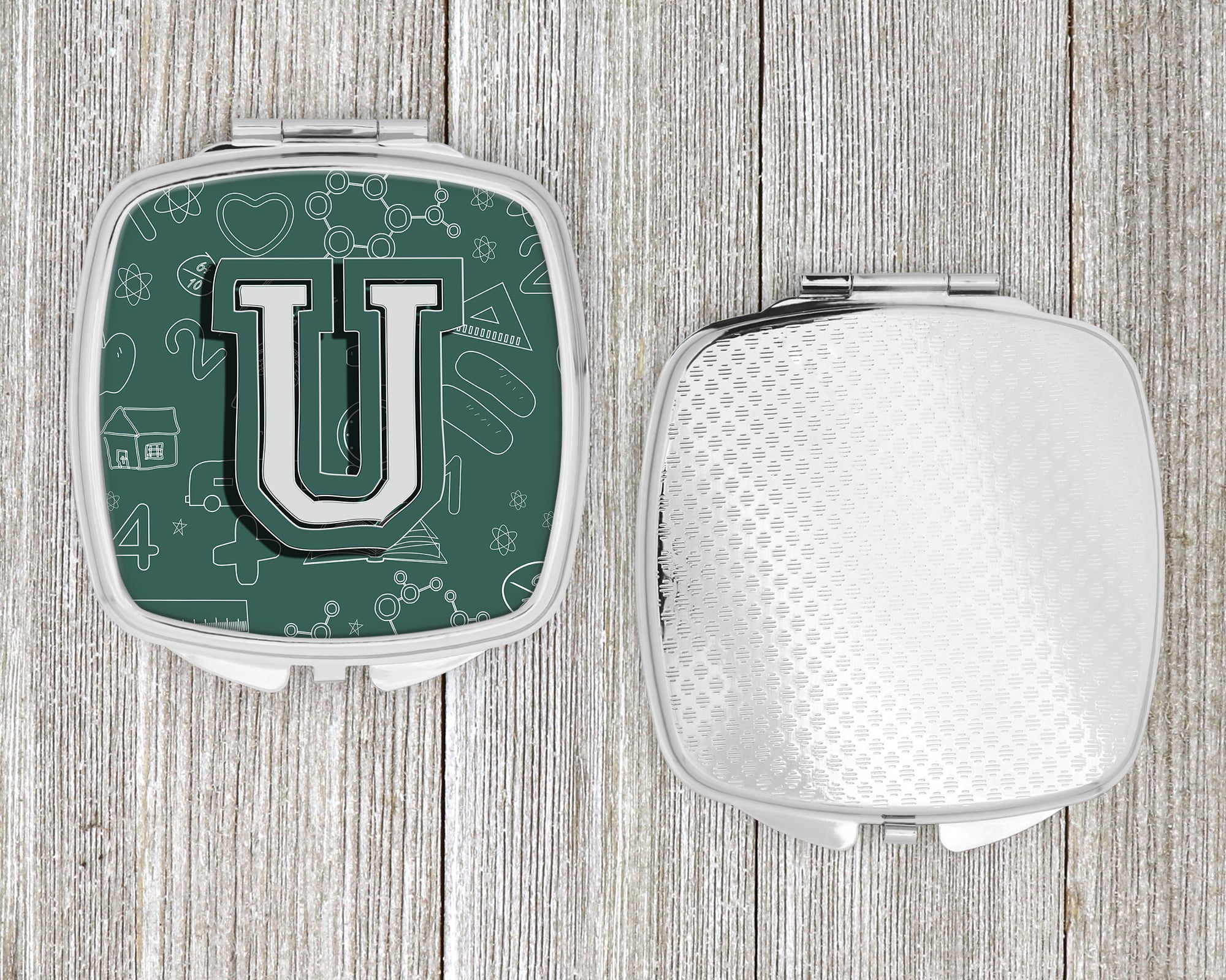 Letter U Back to School Initial Compact Mirror CJ2010-USCM  the-store.com.