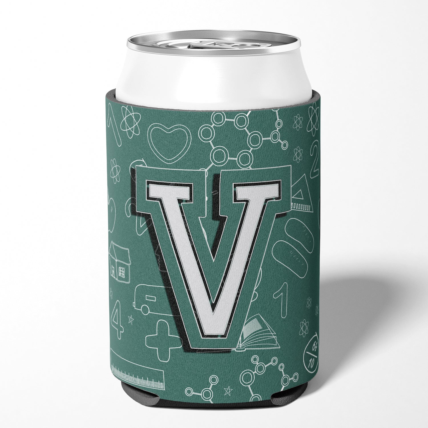 Letter V Back to School Initial Can or Bottle Hugger CJ2010-VCC.