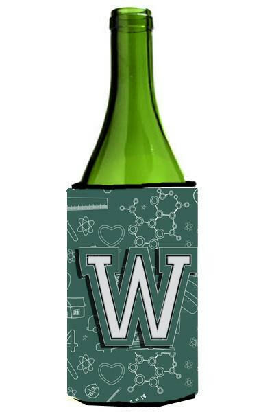 Letter W Back to School Initial Wine Bottle Beverage Insulator Hugger CJ2010-WLITERK by Caroline's Treasures