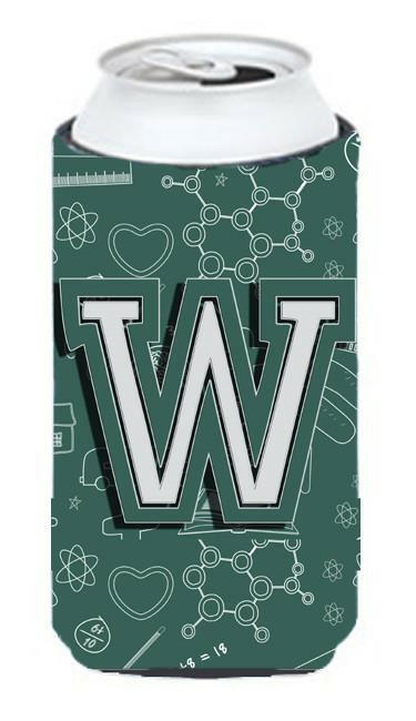 Letter W Back to School Initial Tall Boy Beverage Insulator Hugger CJ2010-WTBC by Caroline's Treasures