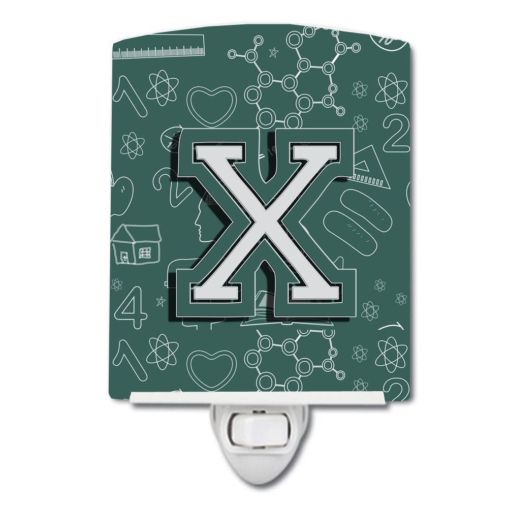 Letter X Back to School Initial Ceramic Night Light CJ2010-XCNL - the-store.com