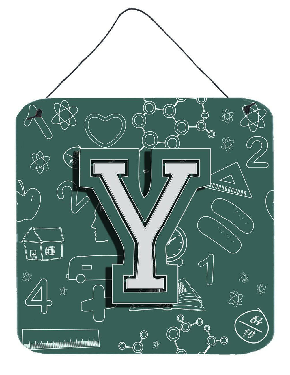 Letter Y Back to School Initial Wall or Door Hanging Prints CJ2010-YDS66 by Caroline's Treasures