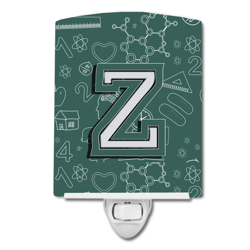 Letter Z Back to School Initial Ceramic Night Light CJ2010-ZCNL - the-store.com