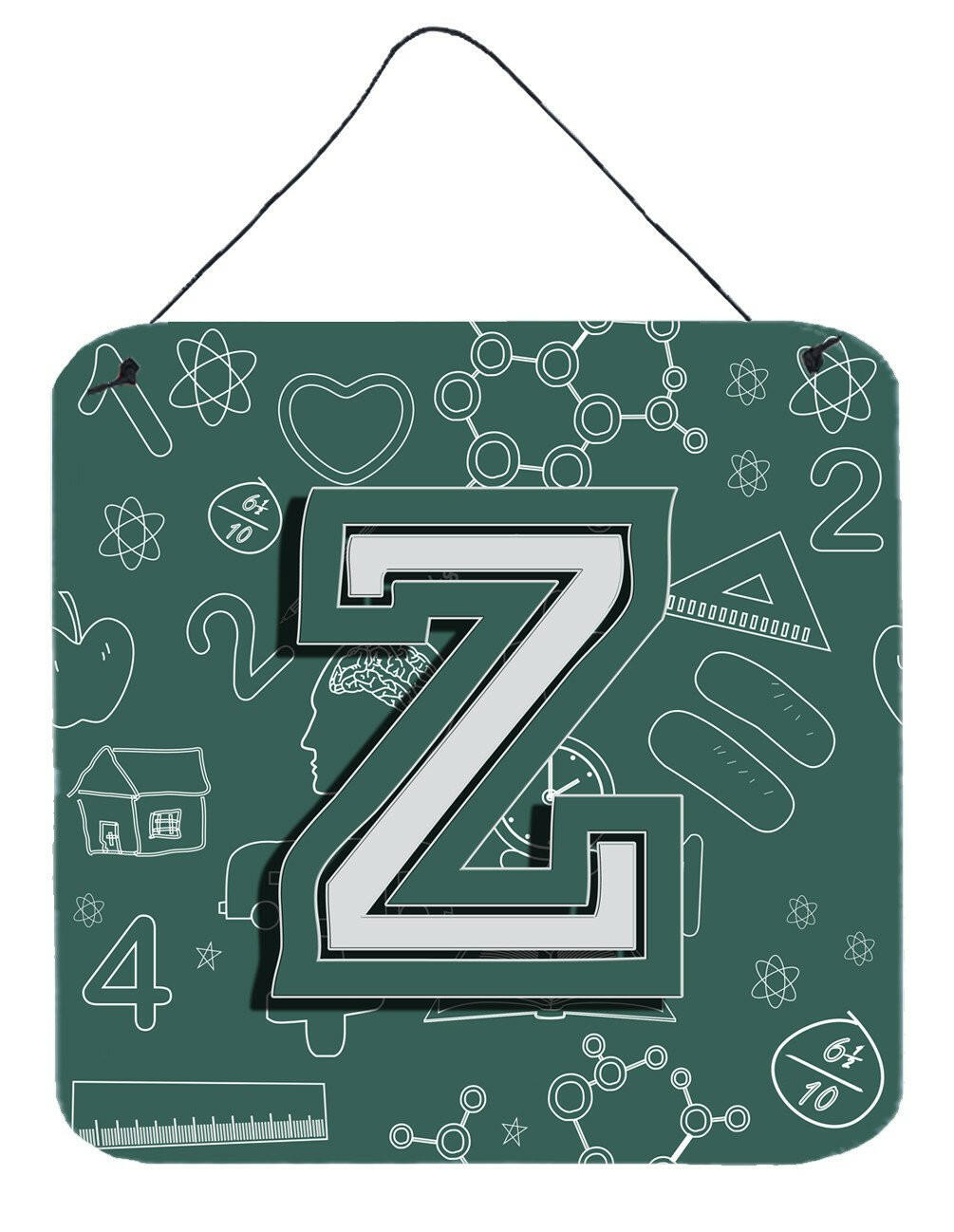 Letter Z Back to School Initial Wall or Door Hanging Prints CJ2010-ZDS66 by Caroline's Treasures