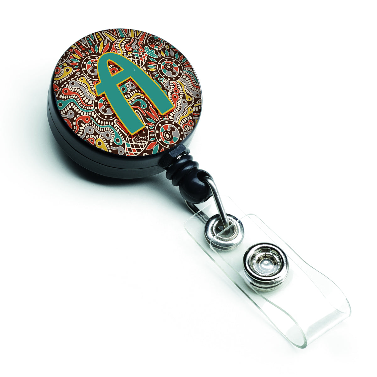 Letter A Retro Tribal Alphabet Initial Retractable Badge Reel CJ2013-ABR  the-store.com.