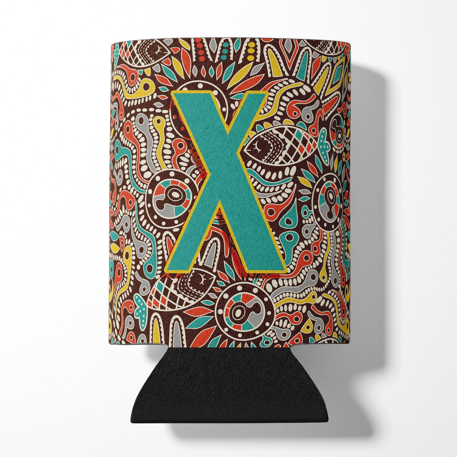 Letter X Retro Tribal Alphabet Initial Can or Bottle Hugger CJ2013-XCC.