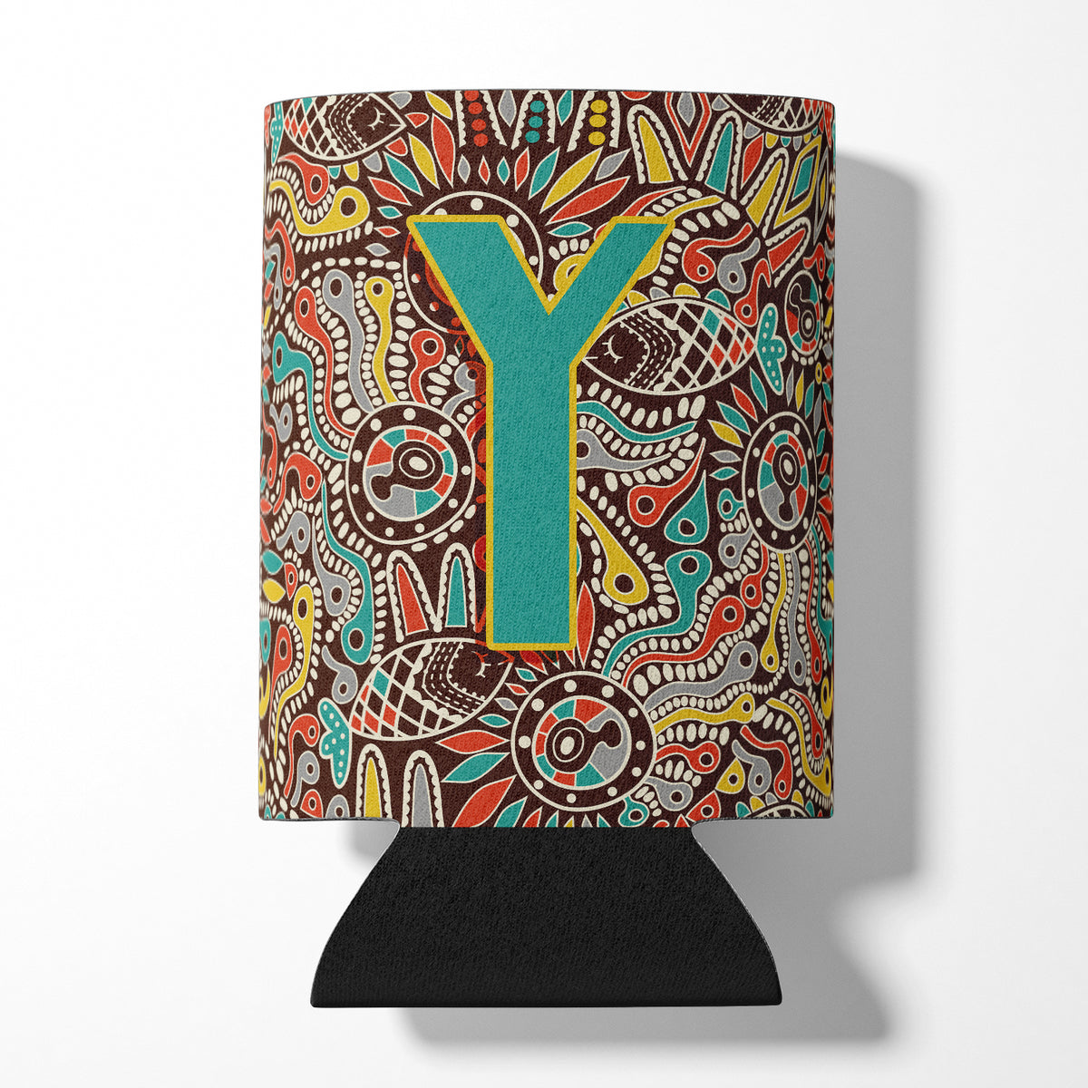 Letter Y Retro Tribal Alphabet Initial Can or Bottle Hugger CJ2013-YCC.