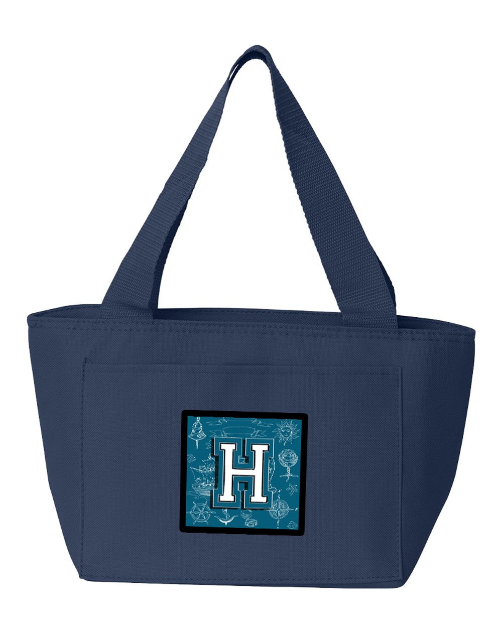 Letter H Sea Doodles Initial Alphabet Lunch Bag CJ2014-HNA-8808 by Caroline's Treasures