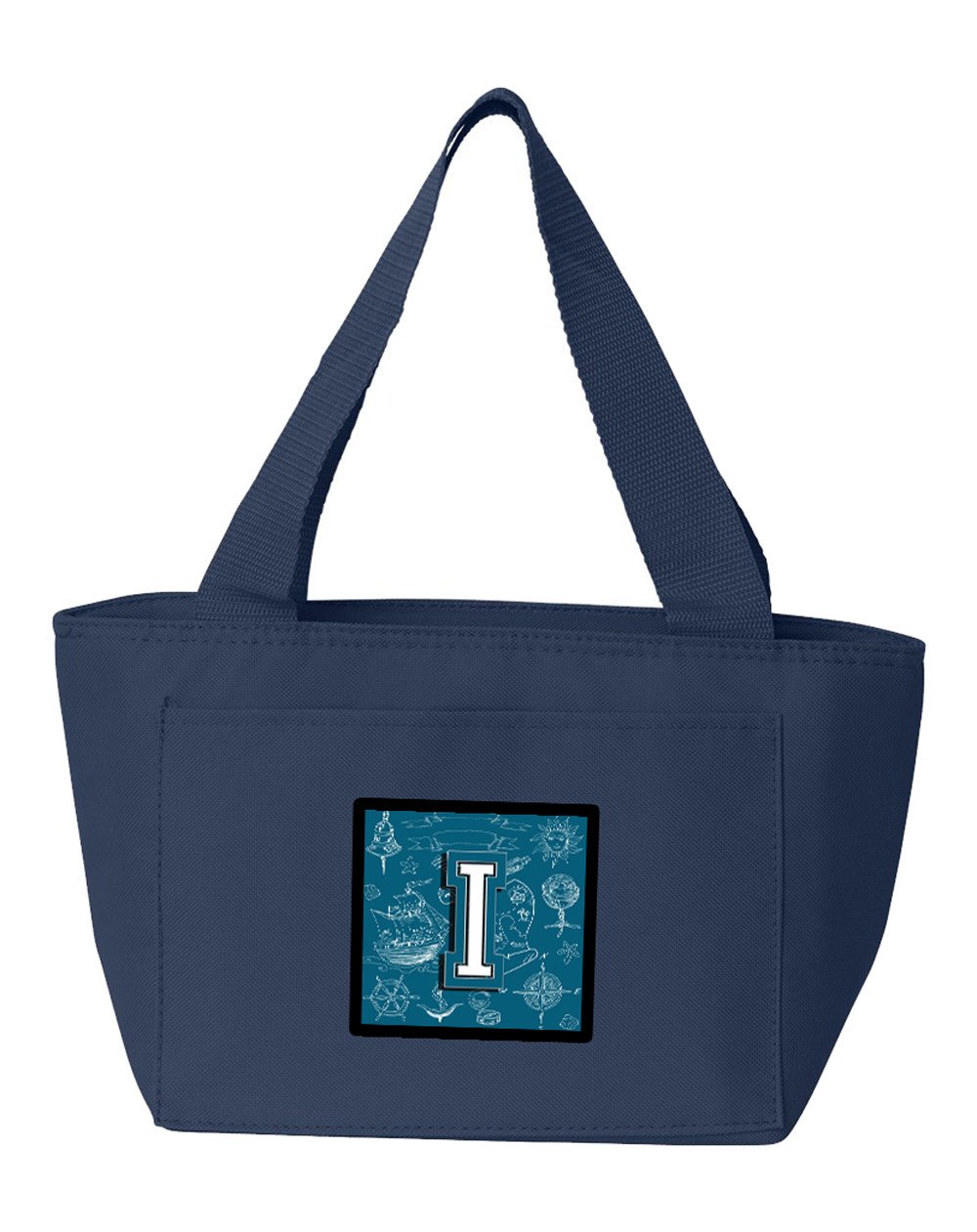 Letter I Sea Doodles Initial Alphabet Lunch Bag CJ2014-INA-8808 by Caroline's Treasures