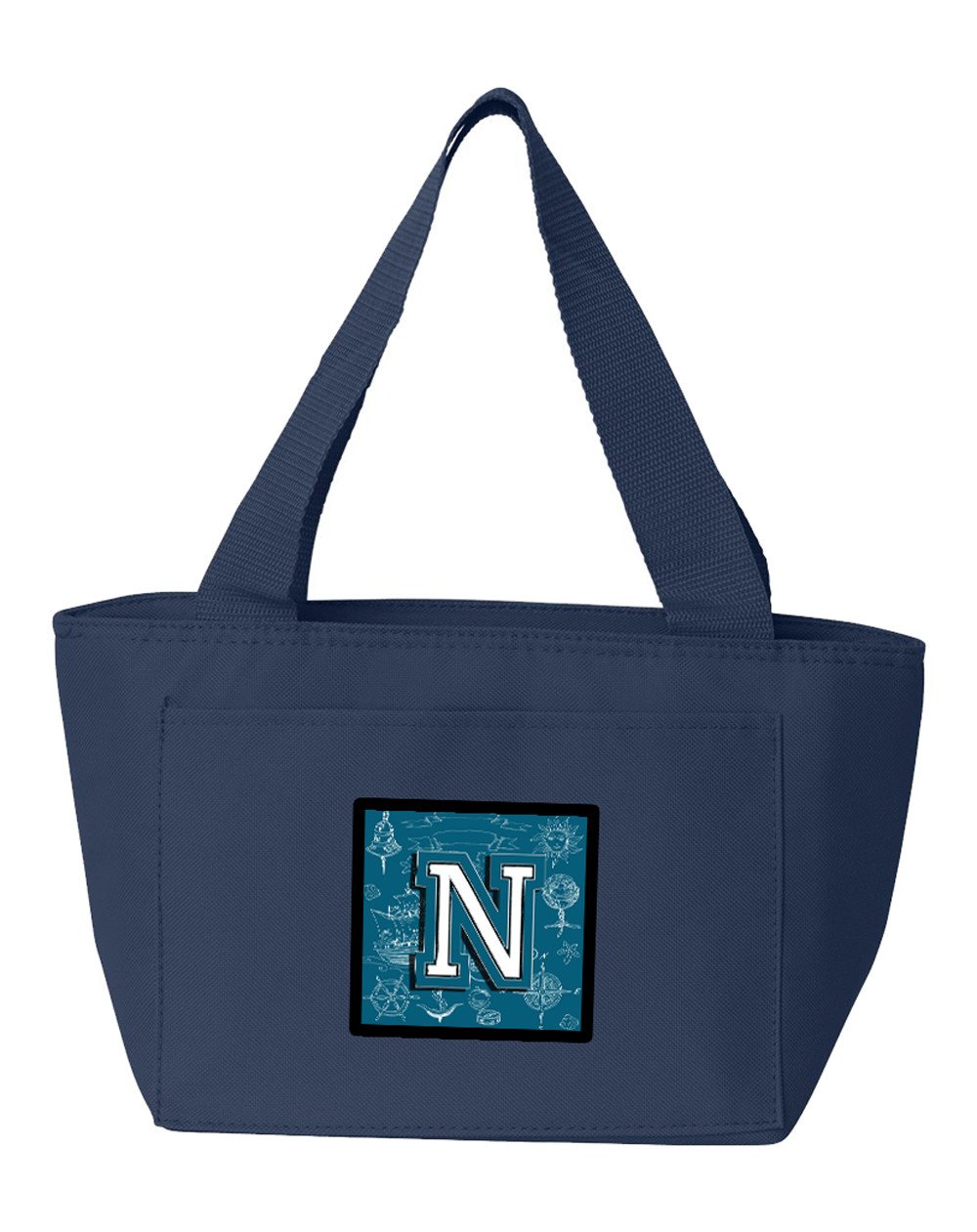 Letter N Sea Doodles Initial Alphabet Lunch Bag CJ2014-NNA-8808 by Caroline&#39;s Treasures