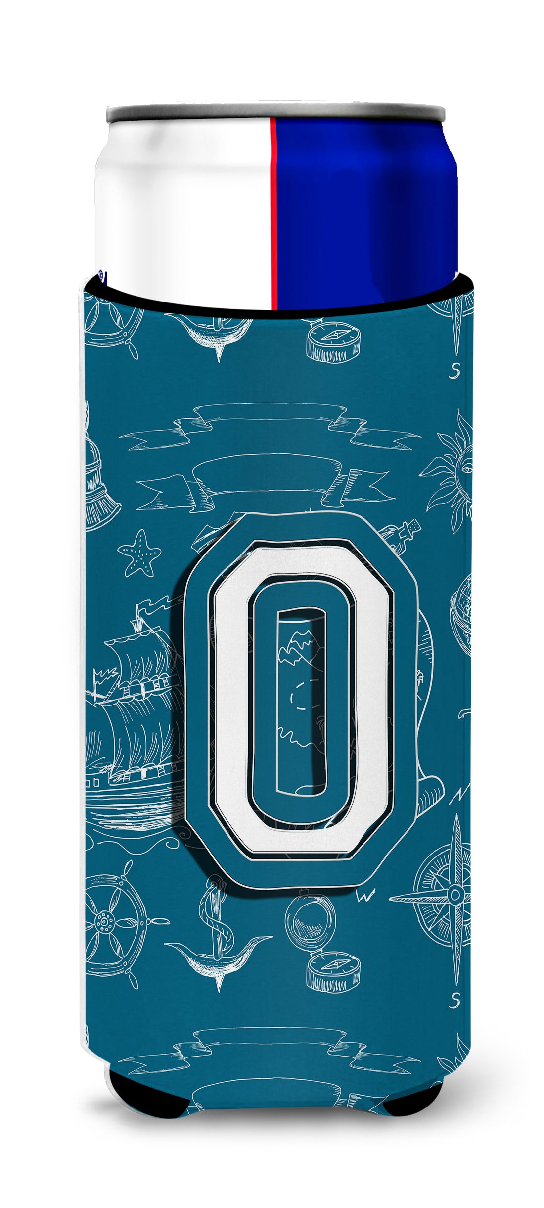 Letter O Sea Doodles Initial Alphabet Ultra Beverage Insulators for slim cans CJ2014-OMUK.