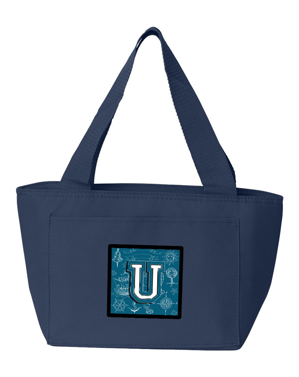 Letter U Sea Doodles Initial Alphabet Lunch Bag CJ2014-UNA-8808 by Caroline&#39;s Treasures